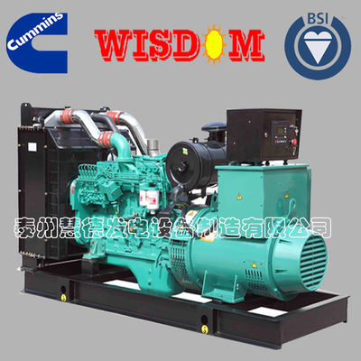 เครื่องกำเนิดไฟฟ้าดีเซลแบบเปิดขนาด 400kVA ตั้งเครื่องกำเนิดไฟฟ้าอุตสาหกรรม Black Cummins